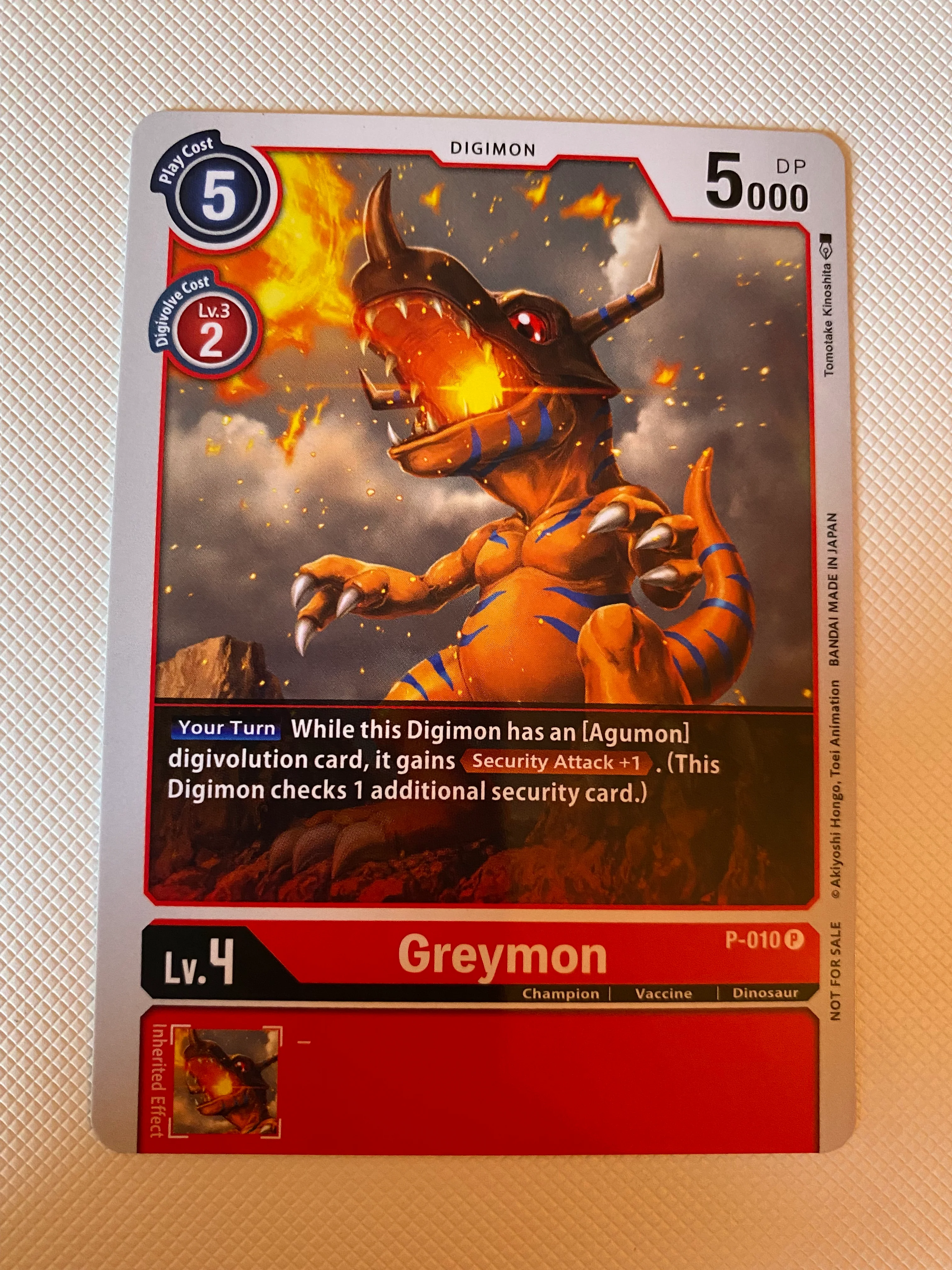 Digimon TCG Greymon P-010 Holo Rare Near Mint