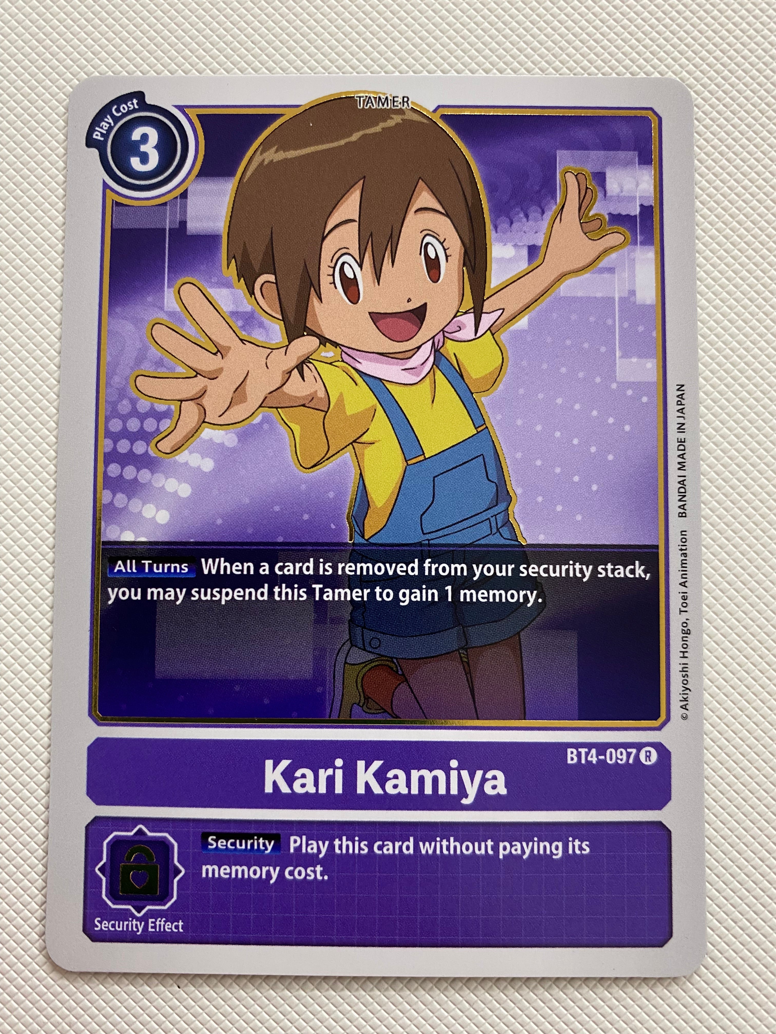 Digimon TCG Kari Kamiya  BT4-097 Rare  Near Mint