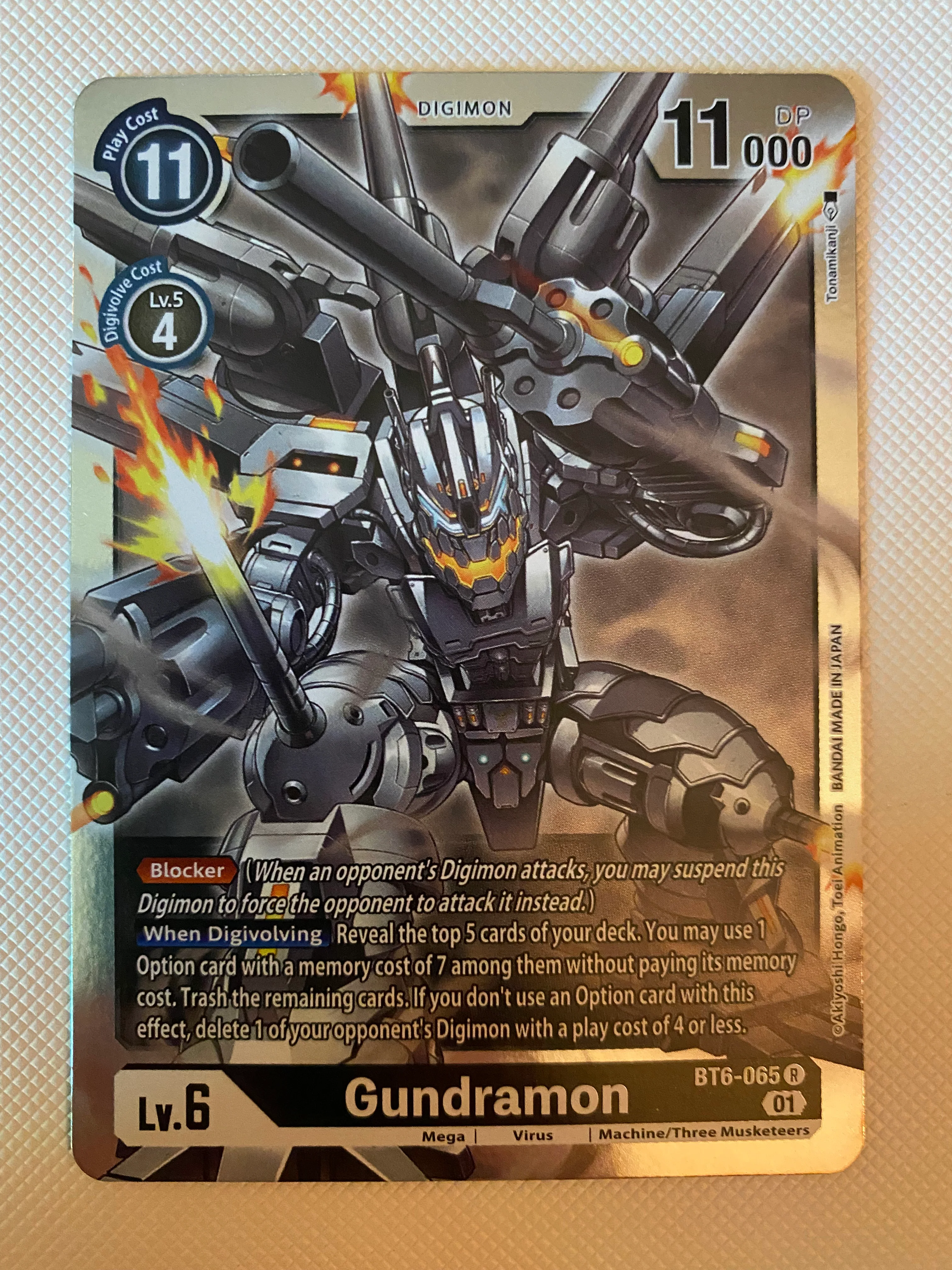 Digimon TCG Gundramon BT6-065 Holo Rare Near Mint