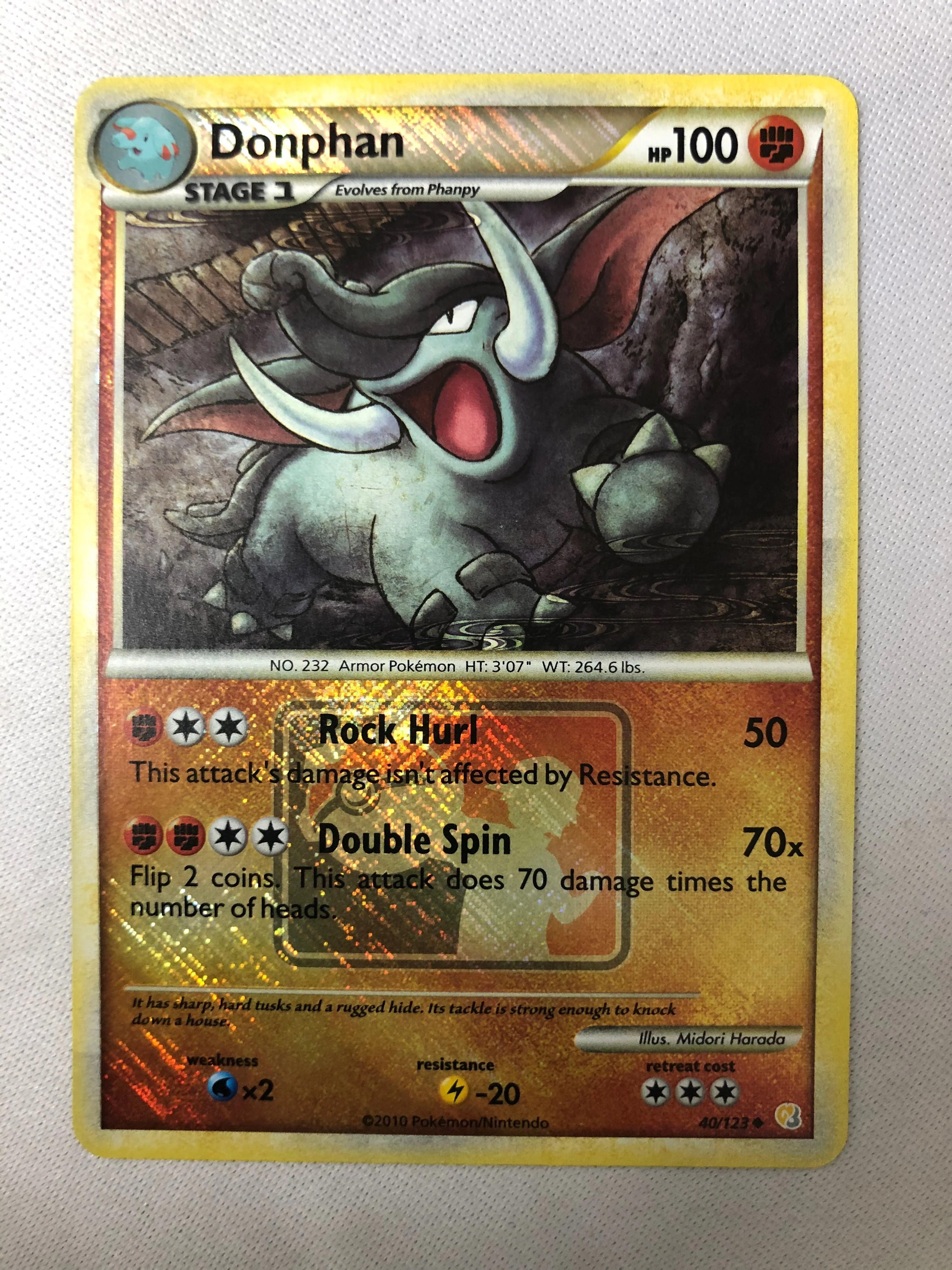 Donphan 40/123 Pokemon League Uncommon Reverse Holo Pokemon Card NM