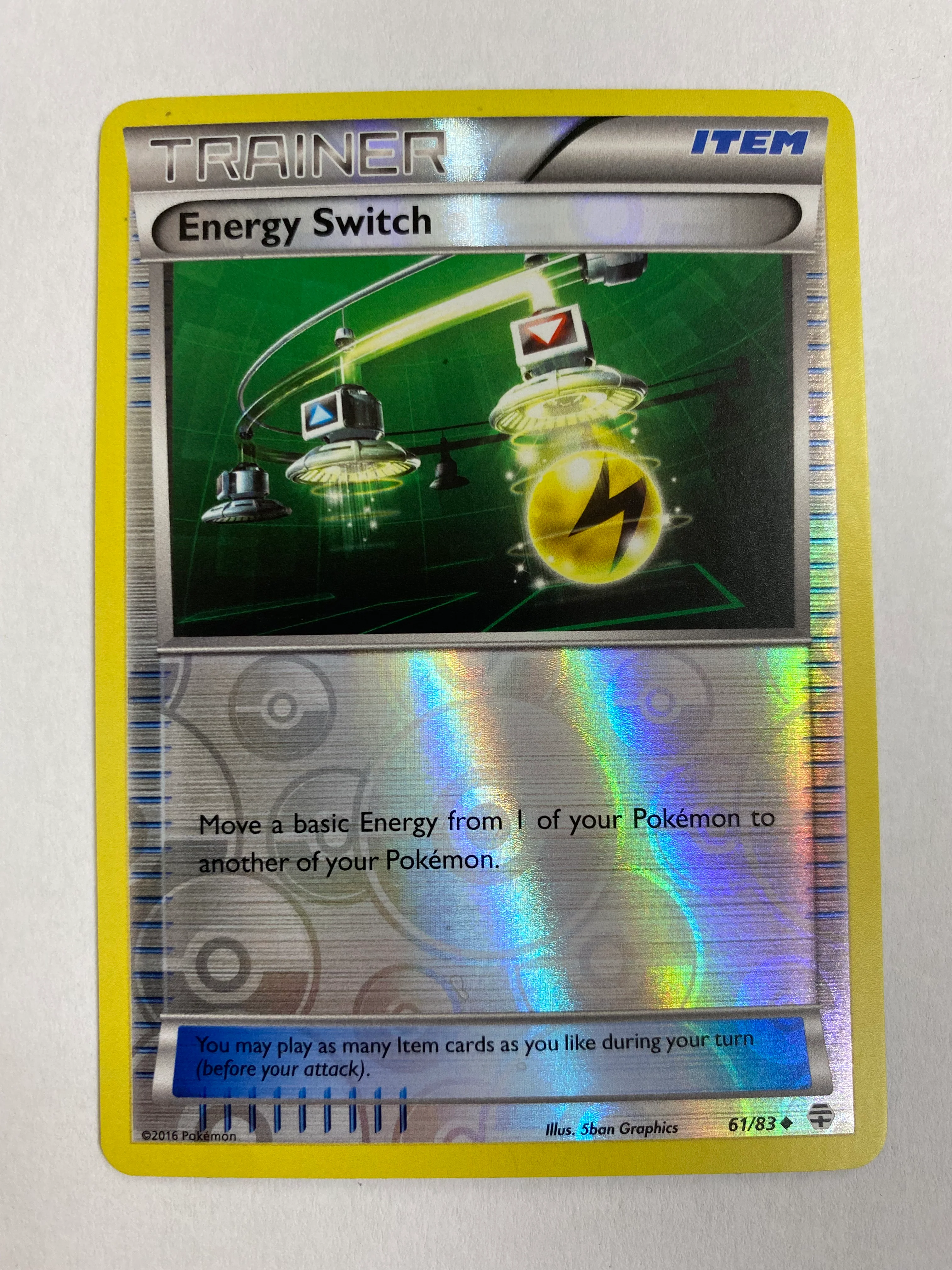 Energy Switch 61/83 Reverse Holo Pokemon Card Near Mint