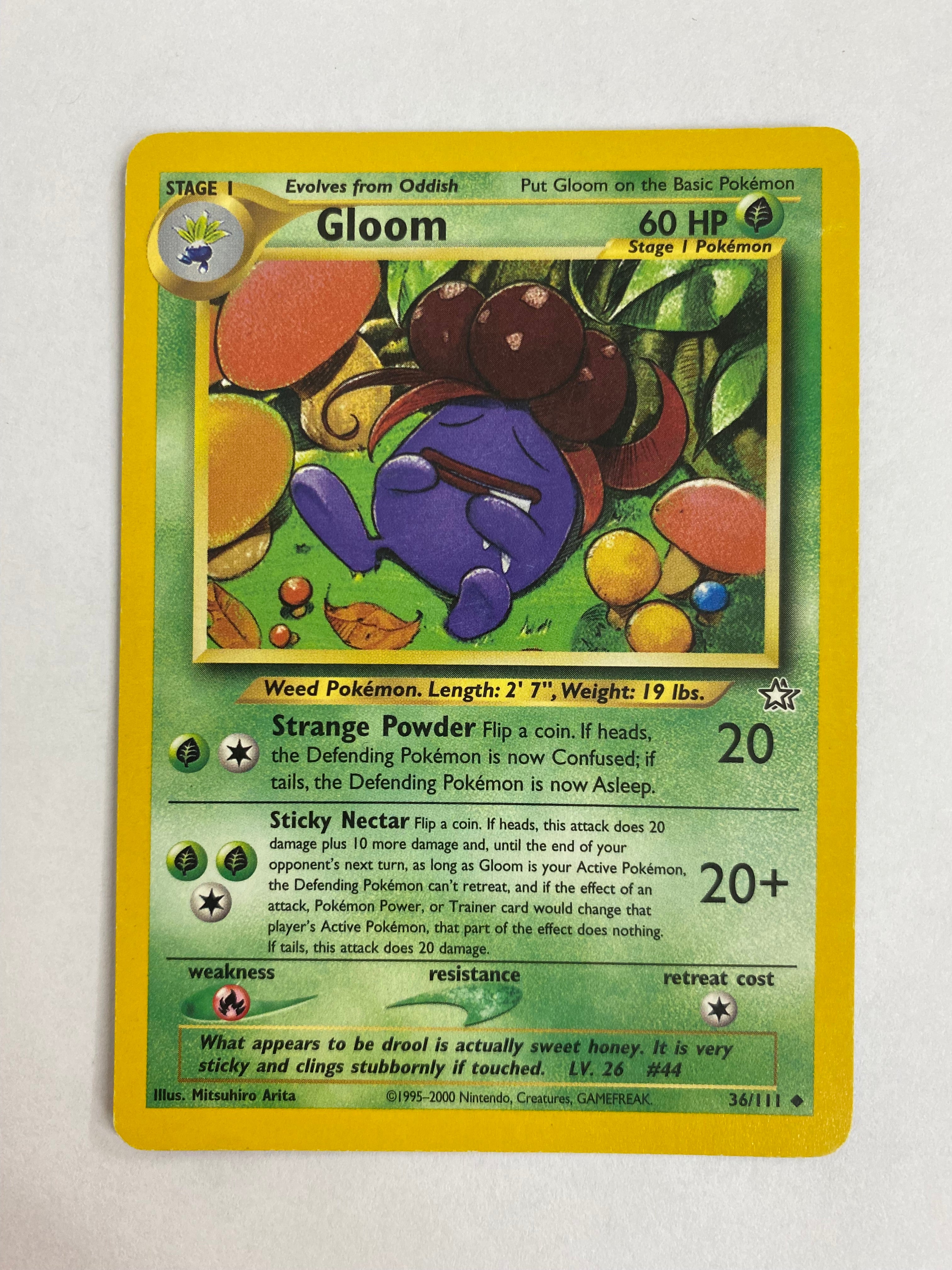 Gloom 36/111 Neo Genesis Uncommon Pokemon Card NM
