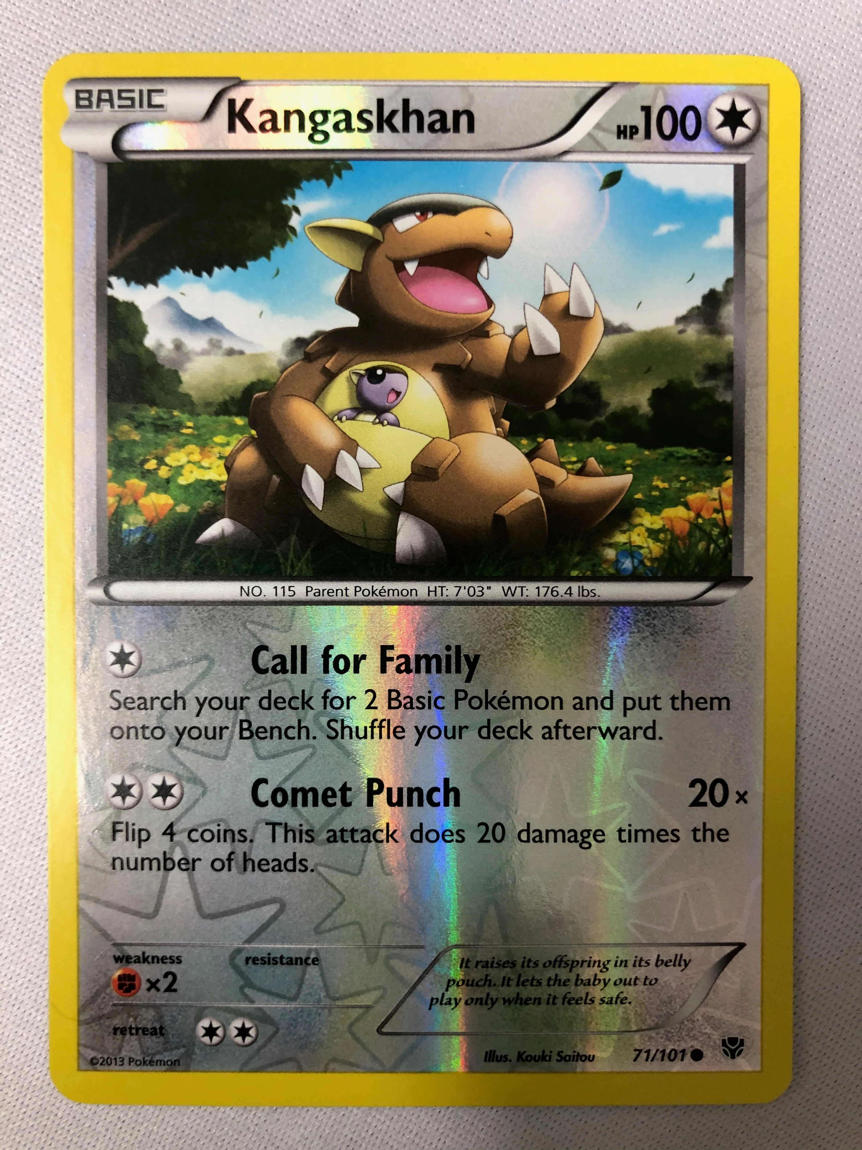 Kangaskhan 71/101 Plasma Blast Common Reverse Holo Pokemon Card NM