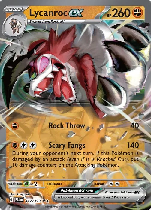 Lycanroc ex - SV02: Paldea Evolved (SV02)
