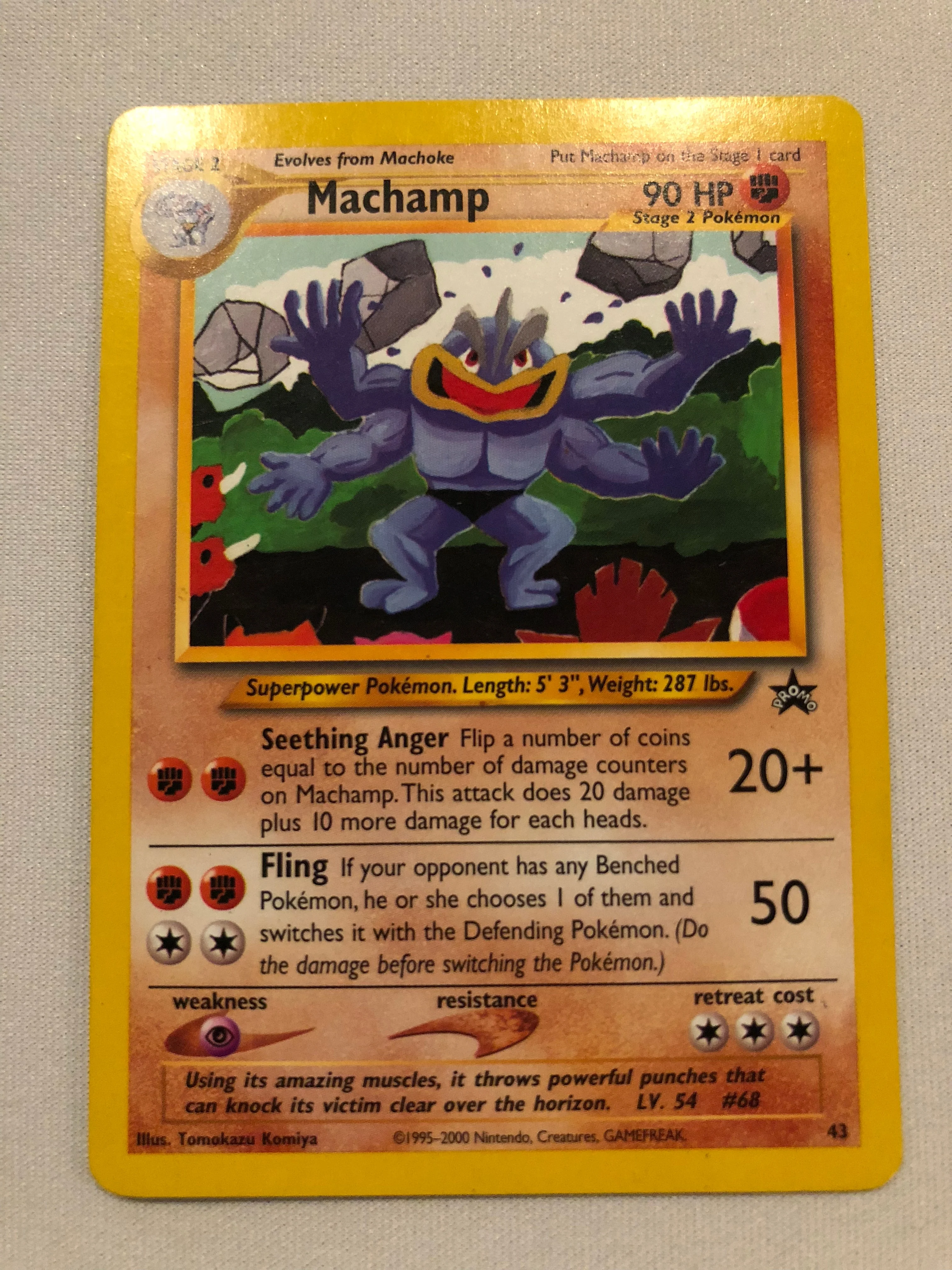 Machamp 43 Black Star Promo Pokemon Card Near Mint