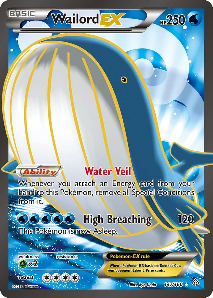 Wailord EX (147 Full Art) - XY - Primal Clash (PRC)