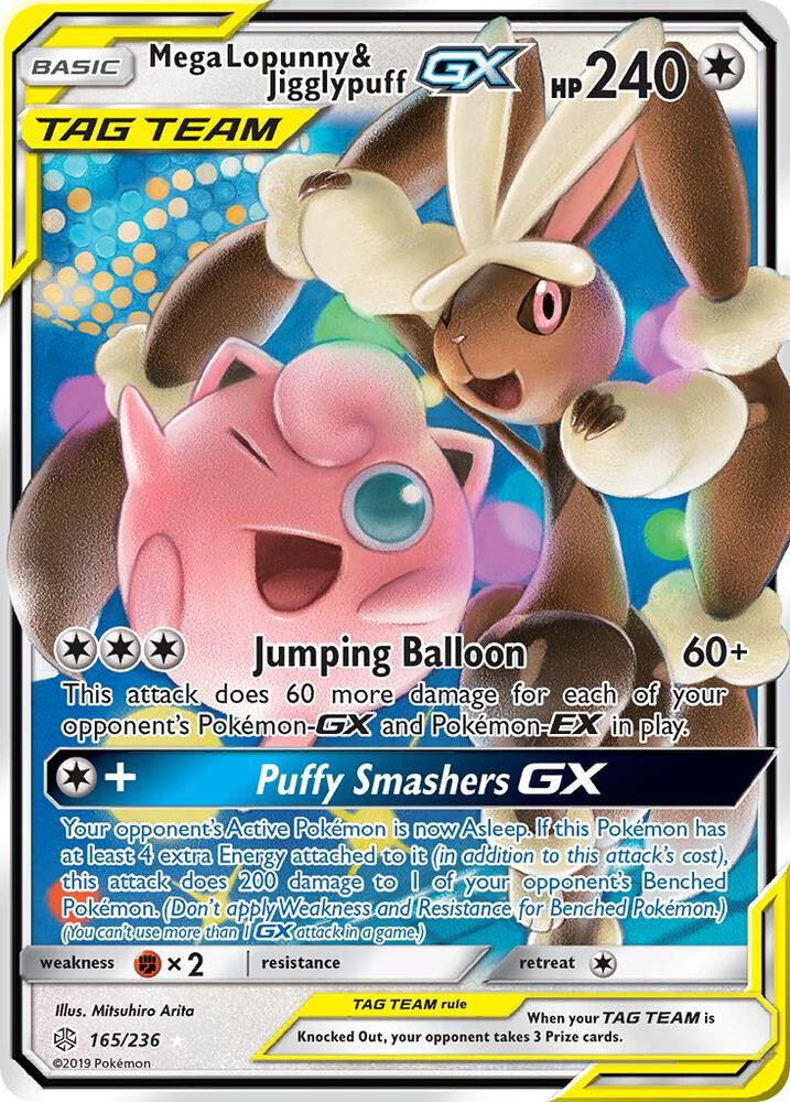 Mega Lopunny & Jigglypuff GX - SM - Cosmic Eclipse (SM12)165/236
