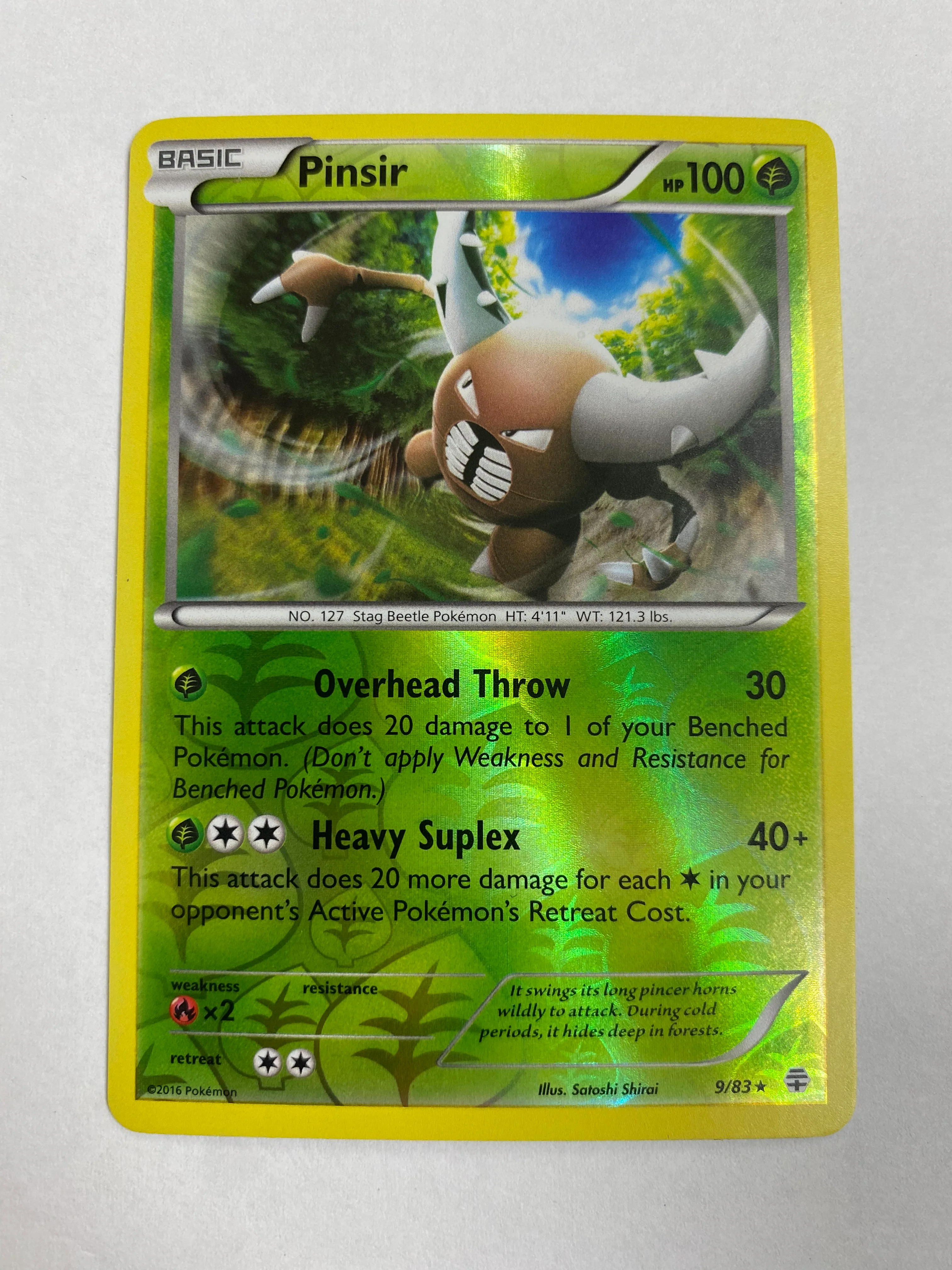 Pinsir  9/83  Reverse Holo Pokemon Card Near Mint