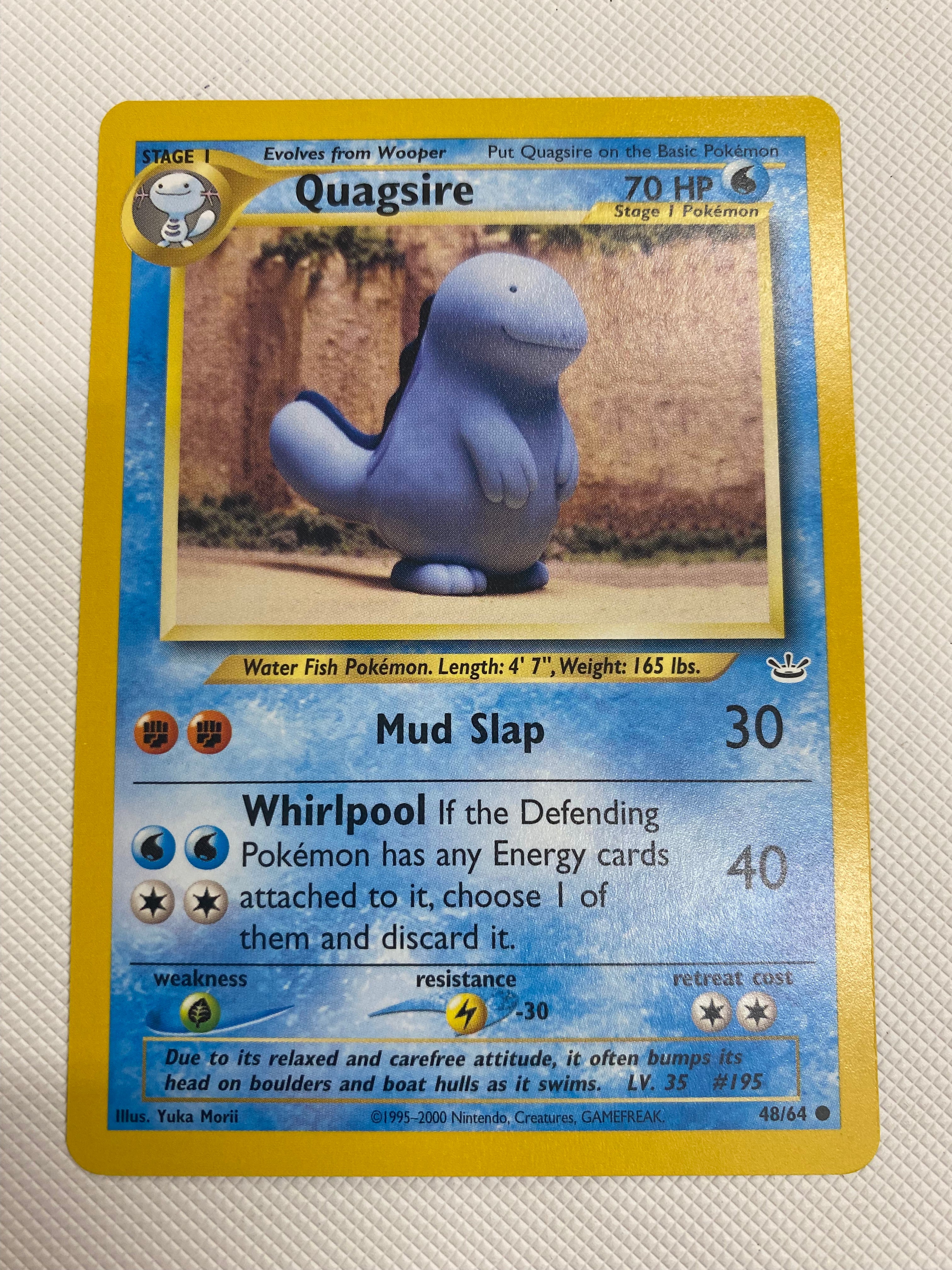 Quagsire 48/64 Neo Revelation Pokemon Card Near Mint