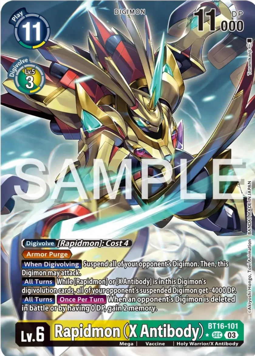 Rapidmon (X Antibody) (Alternate Art) - Beginning Observer (BT16)