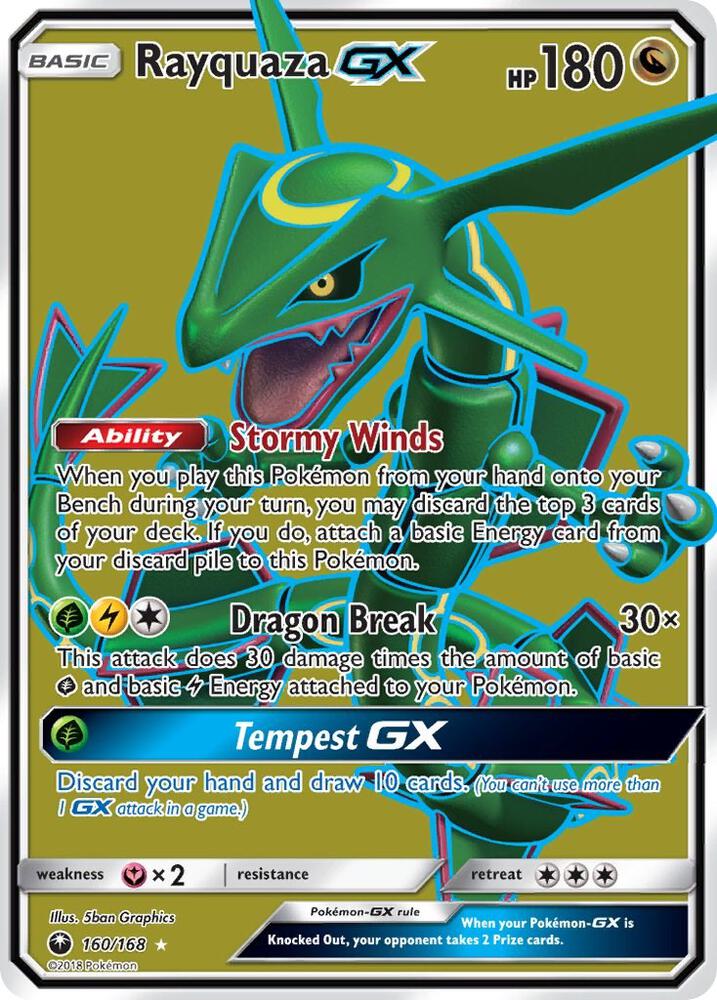 Rayquaza GX (Full Art) - SM - Celestial Storm (CES)
