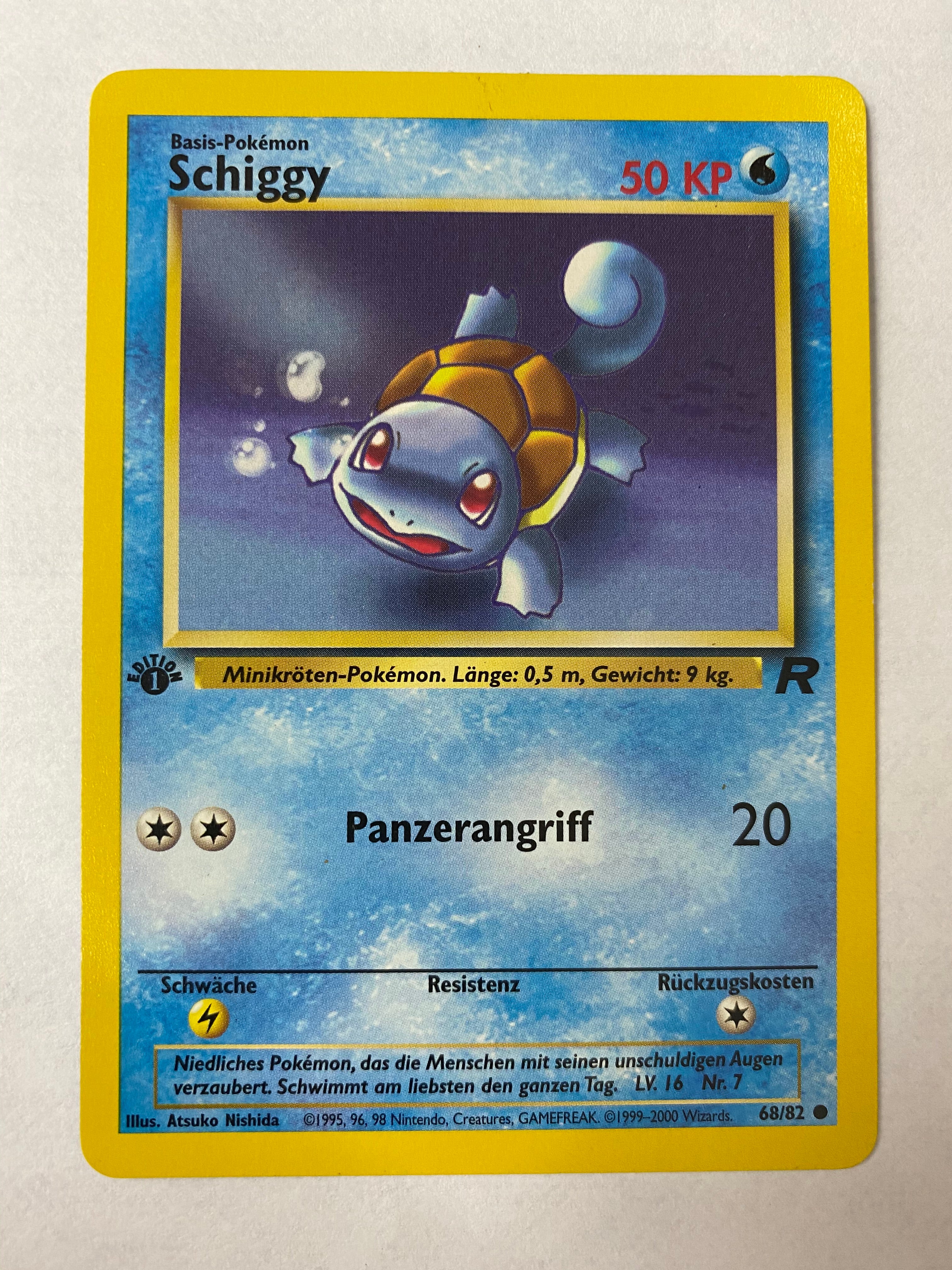 Schiggy 68/82  Team Rocket  Pokemon Card NM