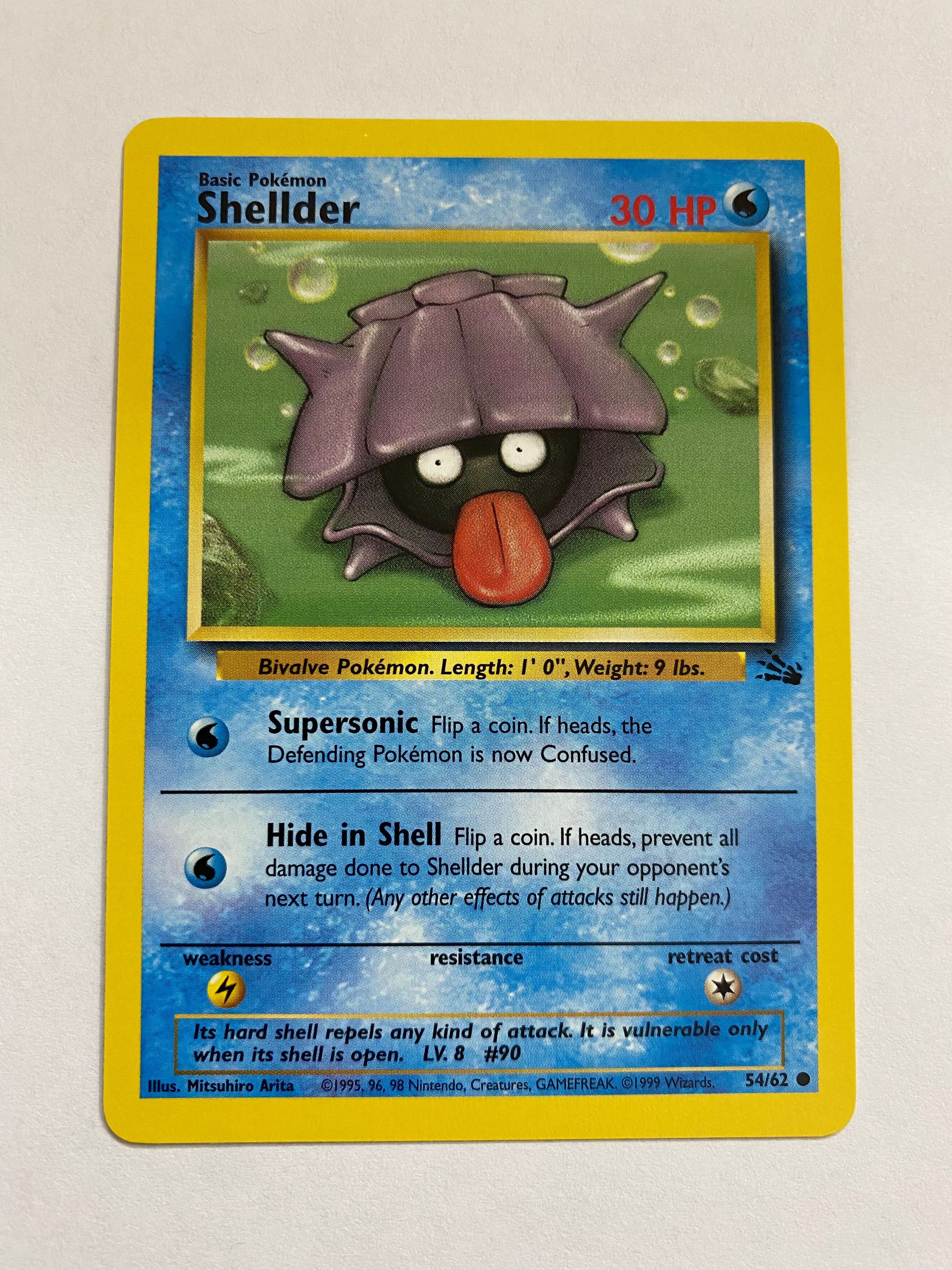 Shellder  54/62  Common Pokemon Card Near Mint