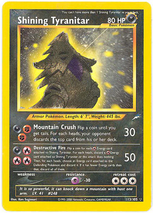 Shining Tyranitar - Neo Destiny 113/105