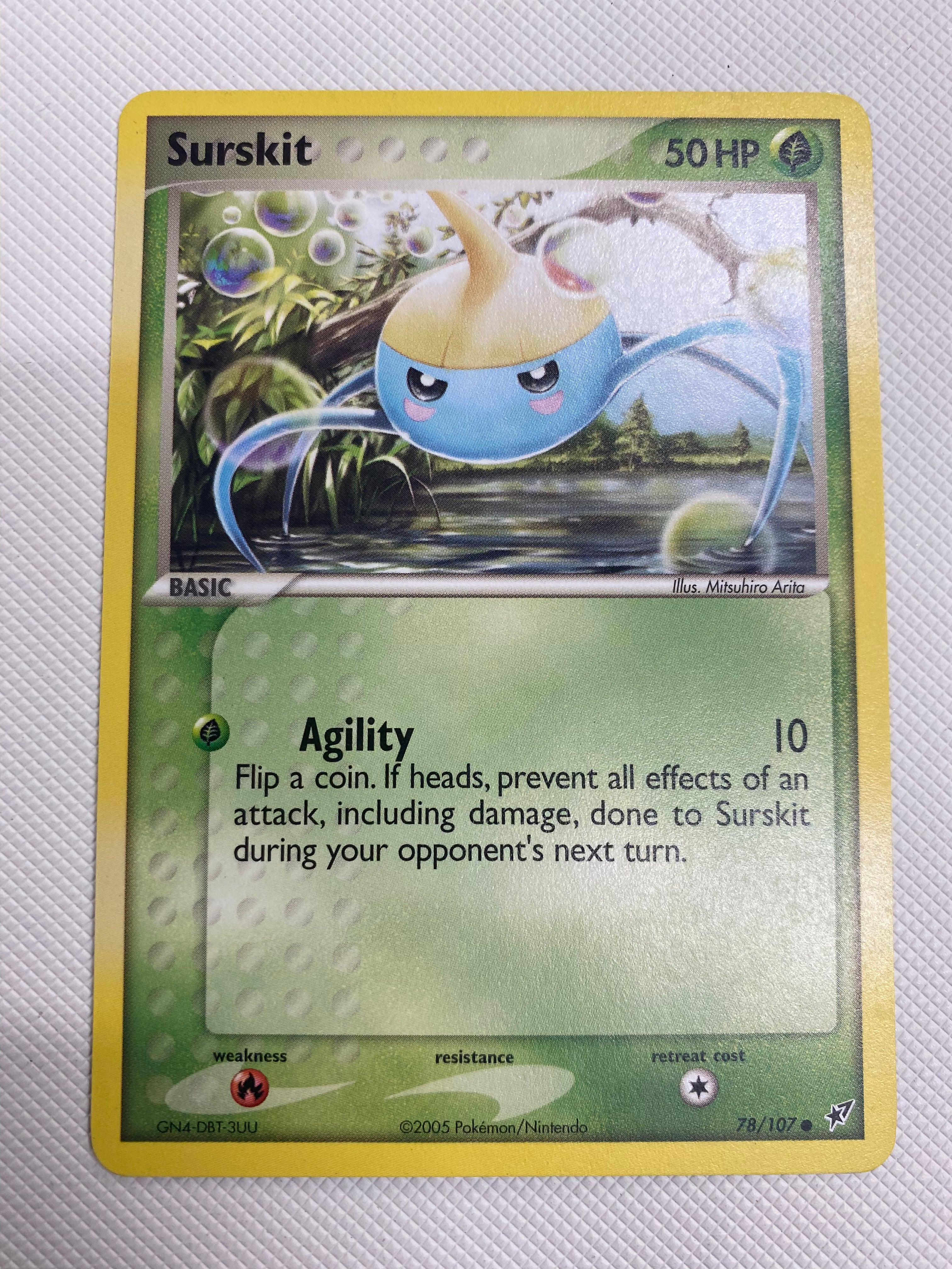 Surskit 78/107 EX Deoxys Pokemon Trading Card Near Mint
