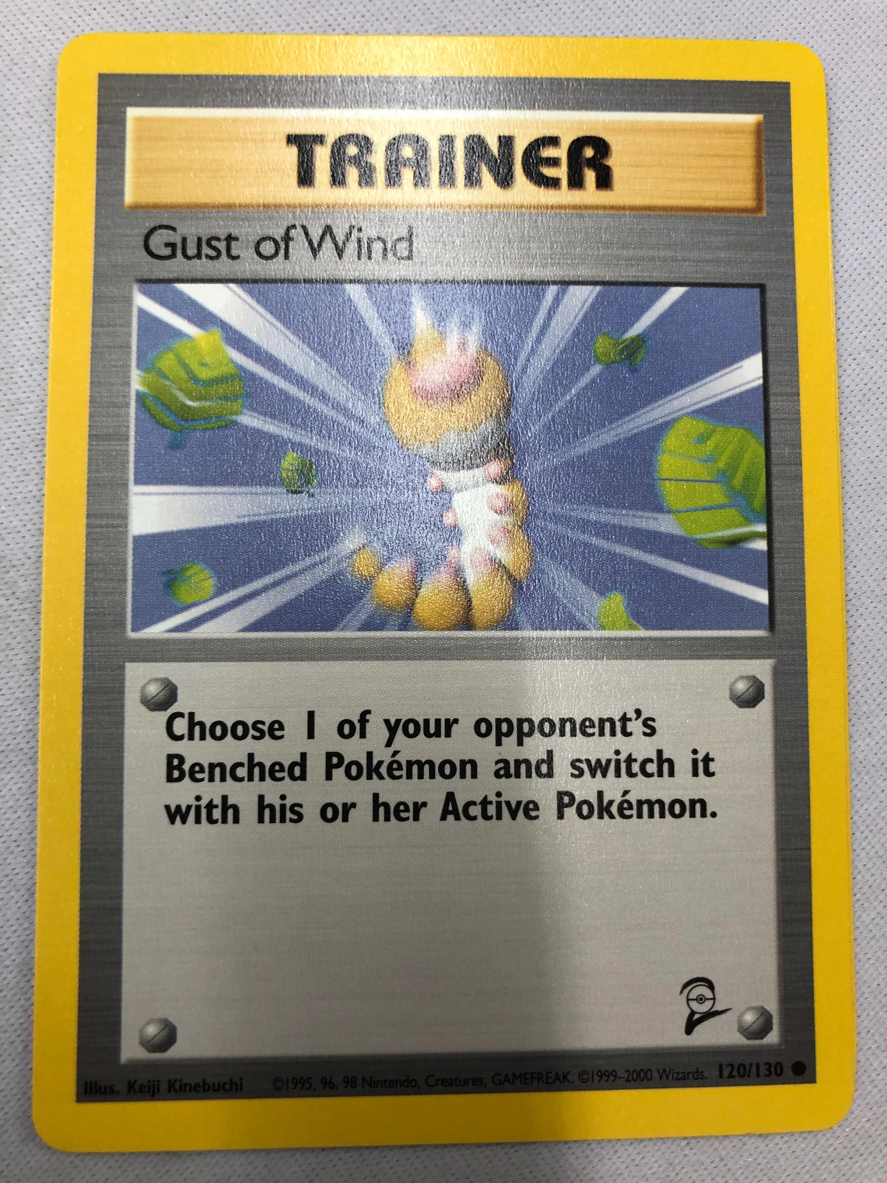 Trainer Gust of Wind 120/130 Base Set 2 Unlimited Edition Common Near Mint