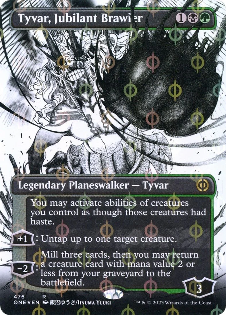 Tyvar, Jubilant Brawler (Borderless) (Step-and-Compleat Foil) - Phyrexia: All Will Be One (ONE)