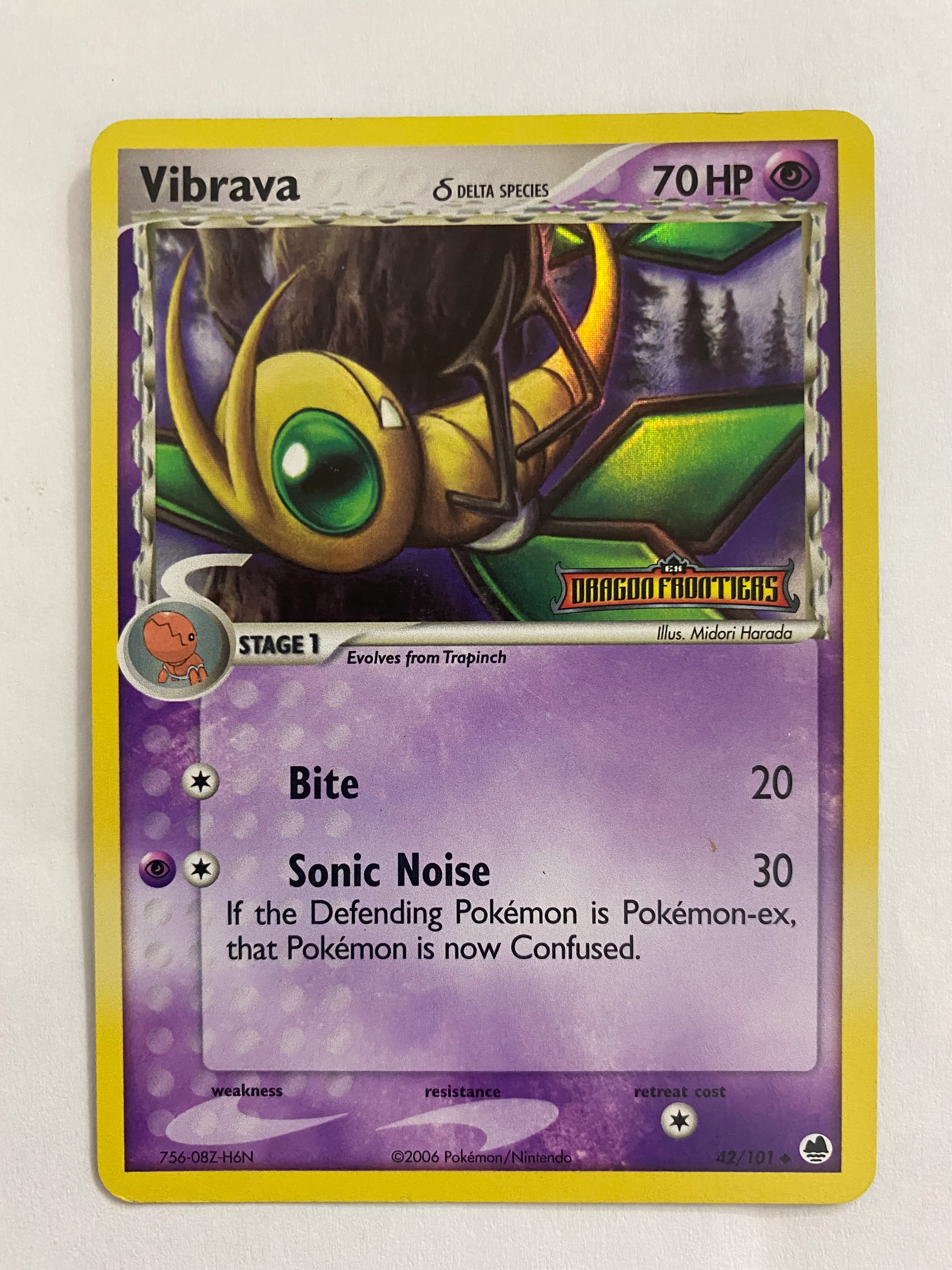 Vibrava 42/101 Holo Rare Pokemon Card Naer Mint