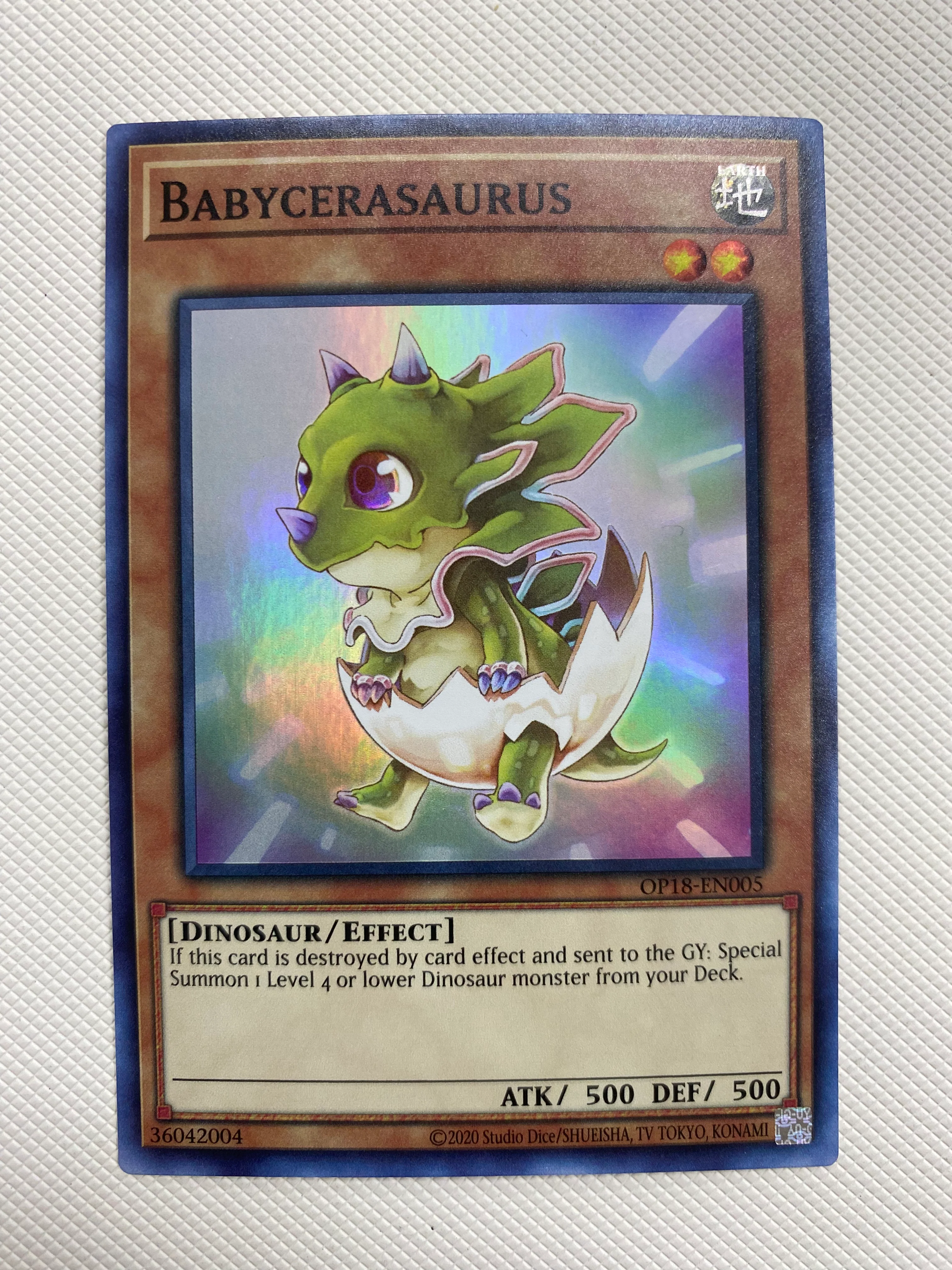Yugioh Babycerasaurus OP18-EN005 Super Rare Naer Mint