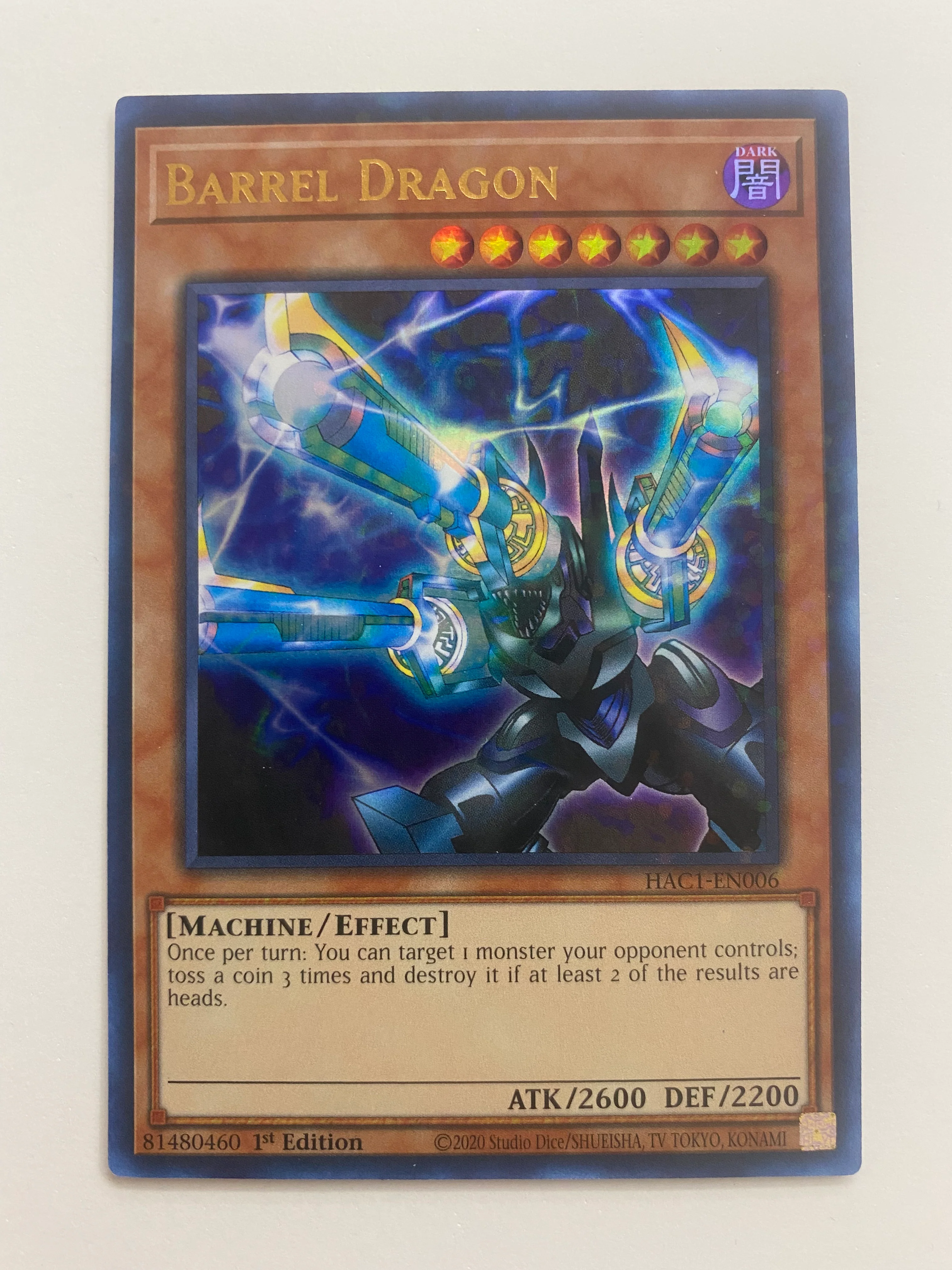 Yugioh Barrel Dragon HAC1-EN006 Duel Terminal Ultra Rare 1st EditionNear Mint