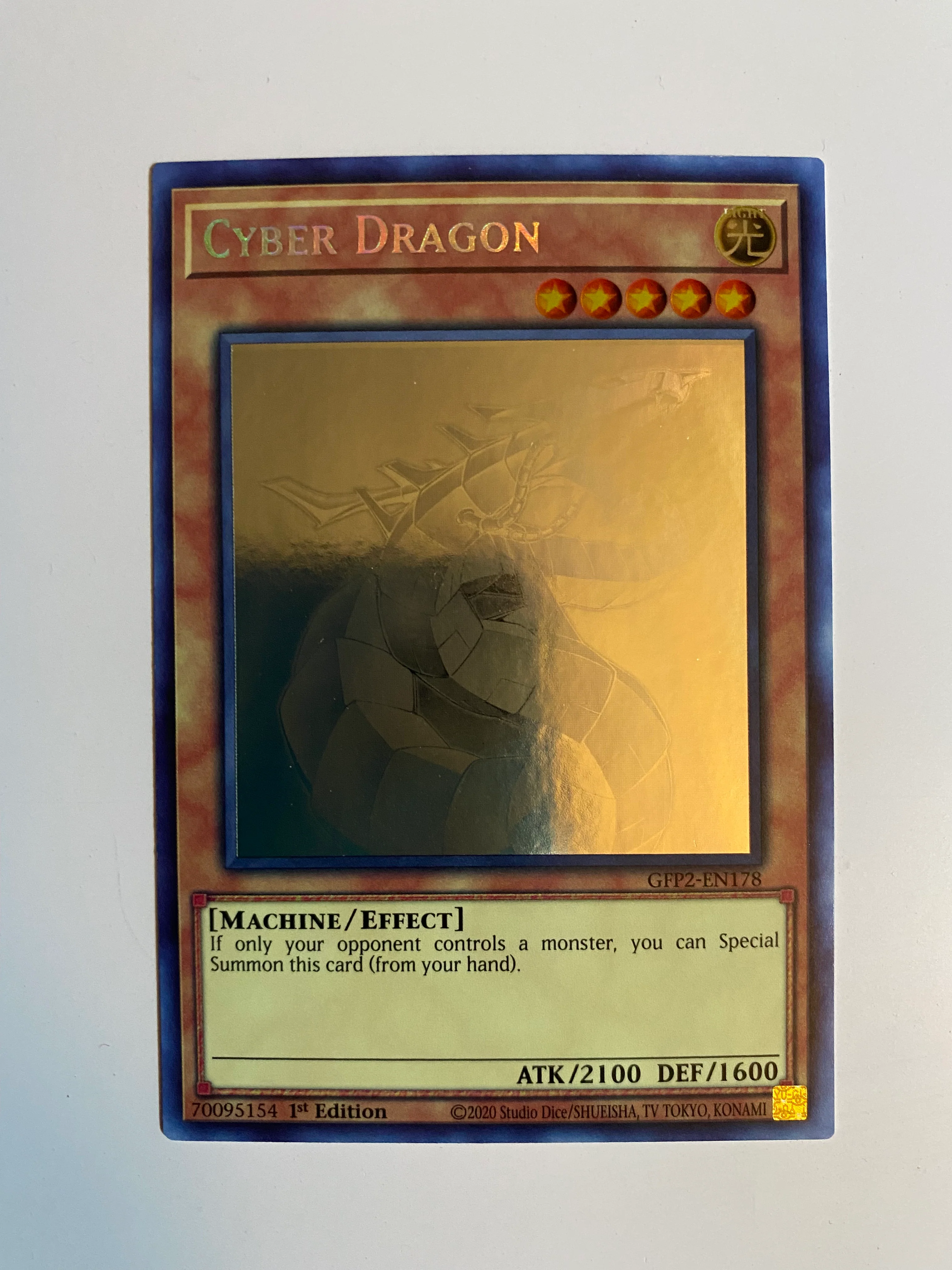 Yugioh Cyber Dragon  GFP2-EN178 1st Edition Ghost Rare Near Mint