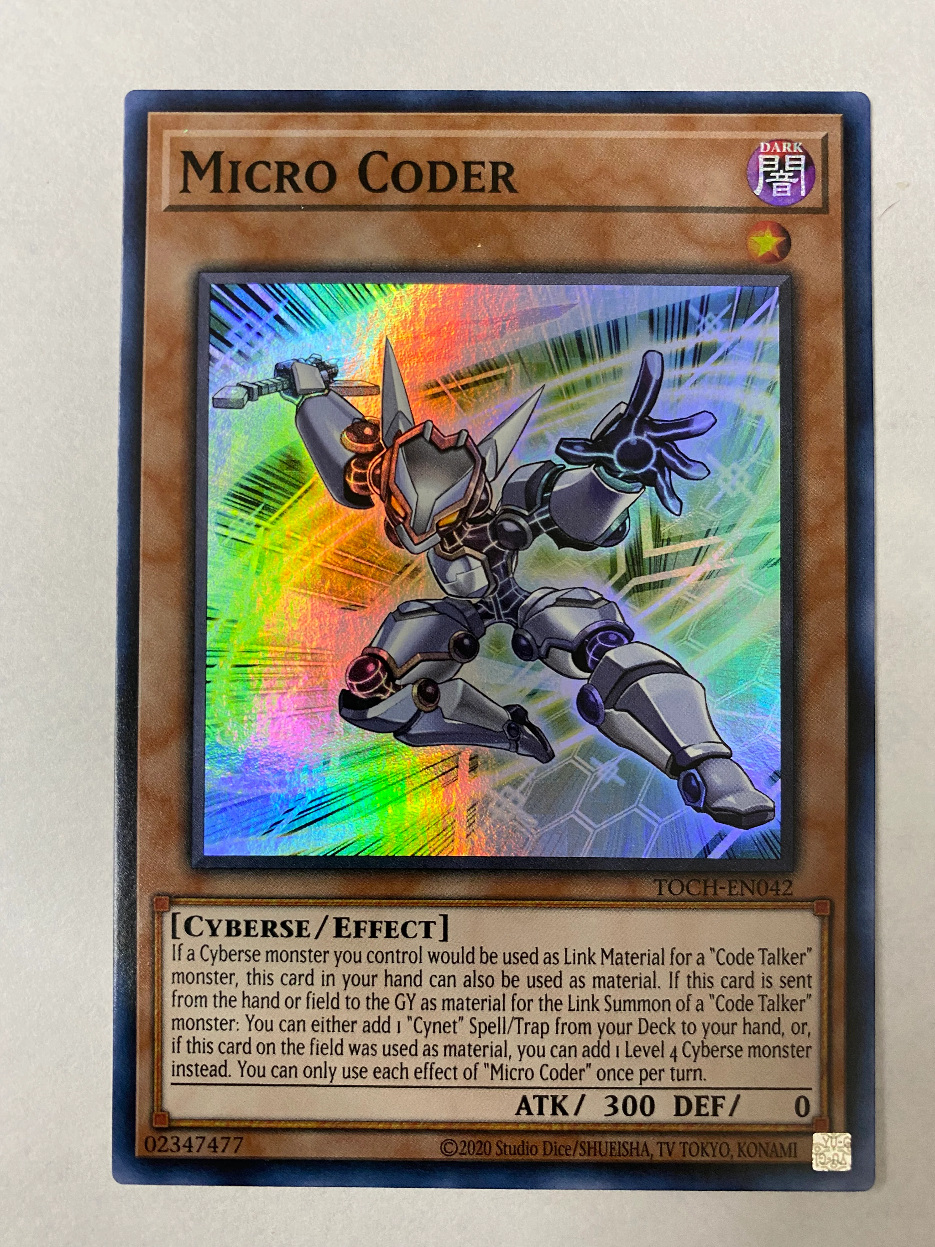 Yugioh Micro Coder TOCH-EN042 Super Rare Unlimited Near Mint