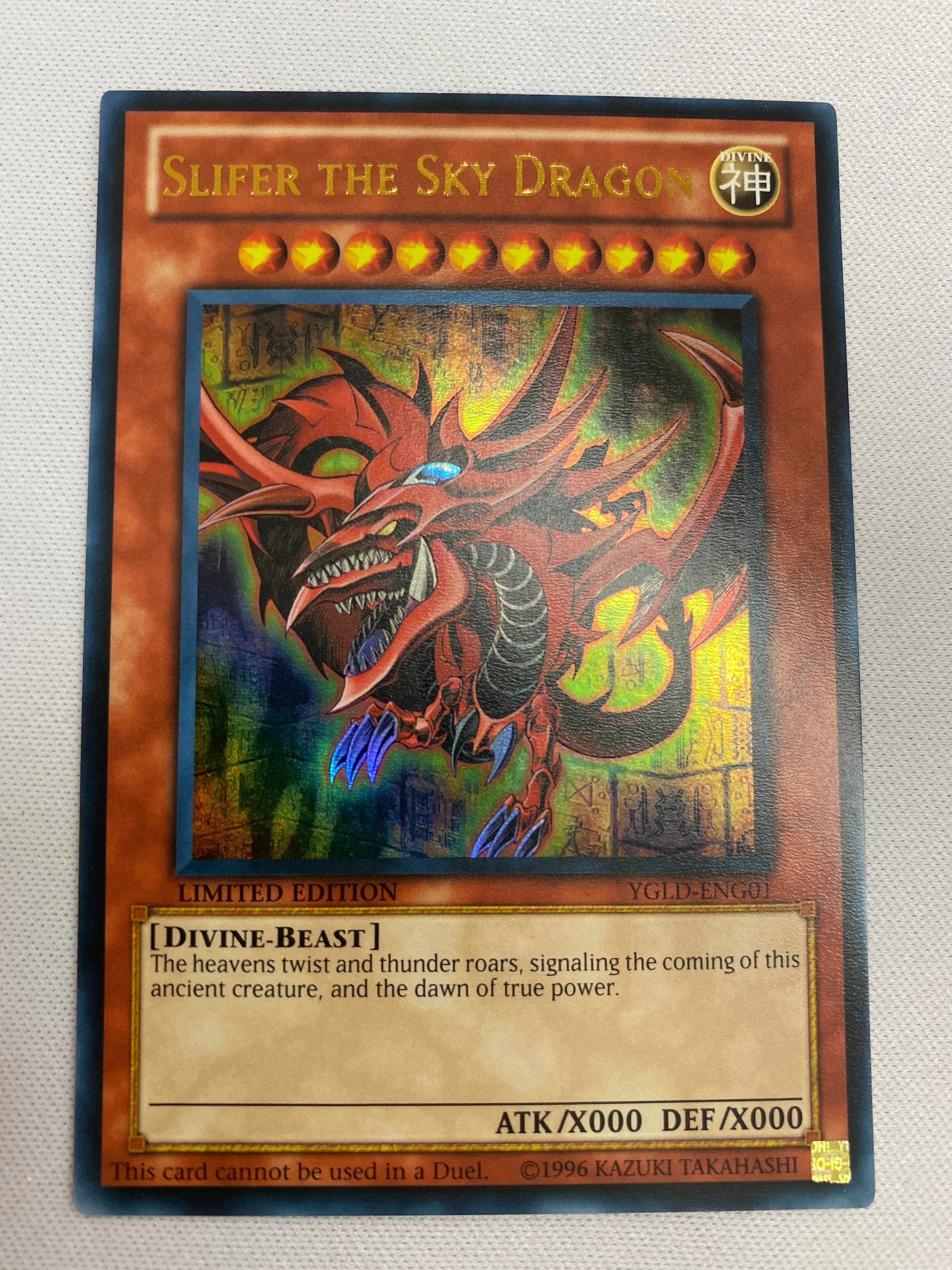 Yugioh Slifer The Sky Dragon YGLD-ENG01 Ultra Rare Limited Edition Near Mint